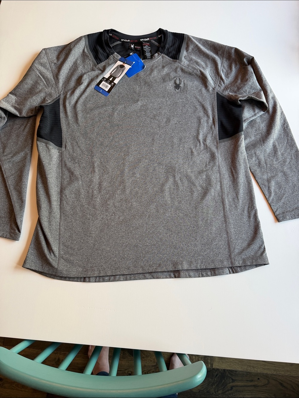 Spyder Men's Gray Long-Sleeve Performance Shirt